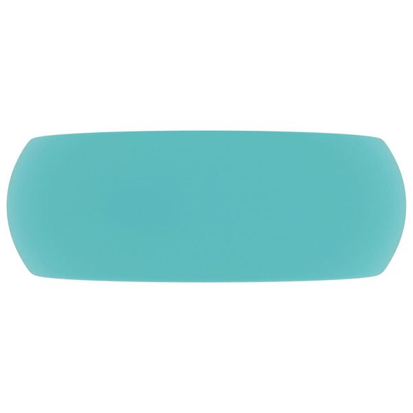 vidaXL Prabangus praustuvas, matinis žalias, 40x15cm, keramika