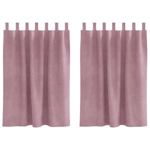 vidaXL Užtemdymo užuolaidos 2 pcs Tamsiai rožinė 140 x 140 cm Aksomas