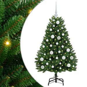 vidaXL Dirbtinė Sulankstoma Kalėdų Eglutė Žalia 120 cm PVC ir Plienas