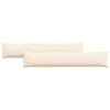 vidaXL Sofa Pagalvės 2 pcs Kreminė 200 x 40 cm Kordūrinis audinys
