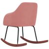 vidaXL Supama kėdė, rožinės spalvos, aksomas