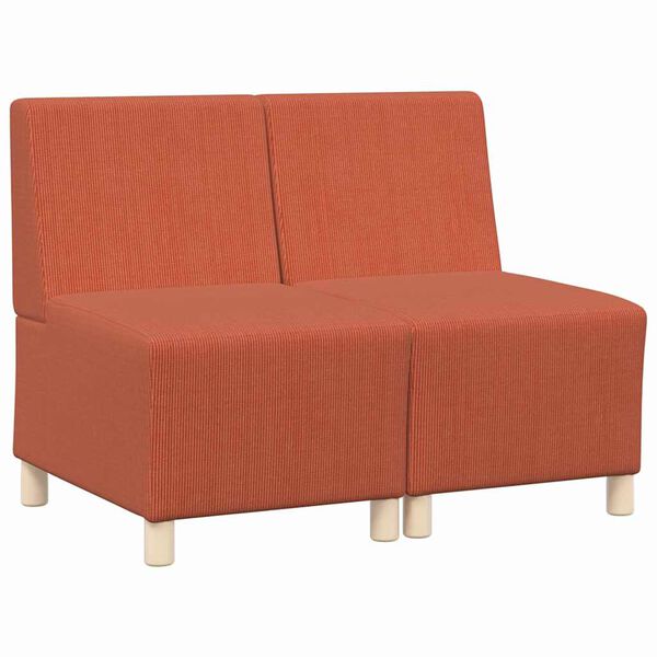 vidaXL Modulinis sofa vienetas be rankų 2 pcs Oranžinė 55 x 74 x 82 cm