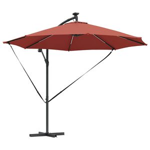 vidaXL Skėtis nuo saulės 294 x 294 x 248 cm Poliesteris ir aliuminis