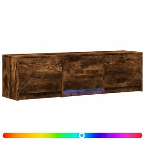 vidaXL TV spintelė su LED 140 x 34 x 40 cm Rūkytas Ąžuolas