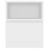 vidaXL Naktinė spintelė, baltos spalvos, 40x40x50cm, apdirbta mediena