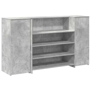 vidaXL Registratūra, betono pilkas, 180x50x103,5 cm, apdirbta mediena