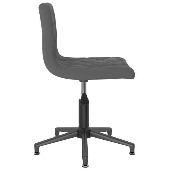 vidaXL Pasukamos valgomojo kėdės, 4vnt., tamsiai pilkos, aksomas