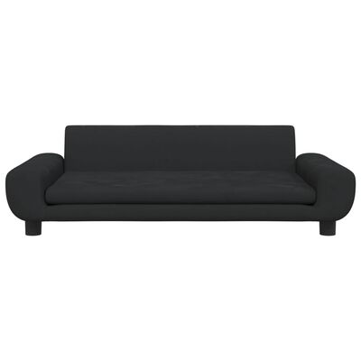 vidaXL Vaikiška sofa, juodos spalvos, 100x54x33cm, aksomas