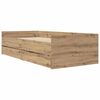vidaXL Lovos rėmas su stalčių Amatininkų ąžuolas 90 x 200 cm