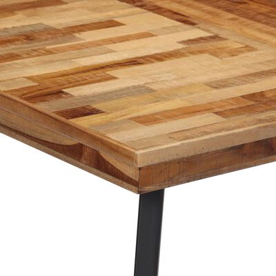vidaXL Valgomojo stalas, 120x62x76cm, tikmedžio medienos masyvas