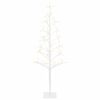 vidaXL LED girliandų Kalėdų eglutė Balta 18 x 18 x 120 cm Plienas