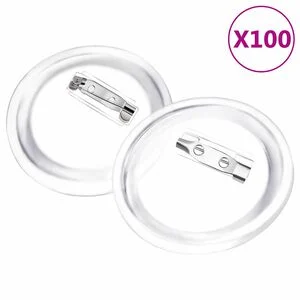 vidaXL Ženkliukų rinkinys su smeigtukais, 100vnt., akrilas, 58mm