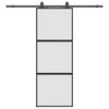 vidaXL Stumdomos durys su įrangos rinkiniu, juodas, 76x205 cm