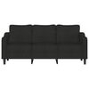 vidaXL Trivietė sofa, juodos spalvos, 180cm, audinys