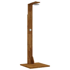 vidaXL Lauko du&scaron;as 219 cm Kietas akacijos medis ir nerūdijančio plieno