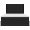 vidaXL Lova su daiktų laikymo vieta ir LED Juoda 140 x 190 cm Aksomas