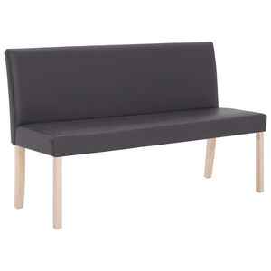 vidaXL Suoliukas, pilkas, 139,5cm, dirbtinė oda