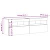 vidaXL Sieninės TV spintelės su LED, 2vnt., dūminės ąžuolo, 60x30x40cm