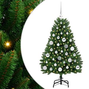 vidaXL Dirbtinė Sulankstoma Kalėdų Eglutė Žalia 120 cm PVC ir Plienas