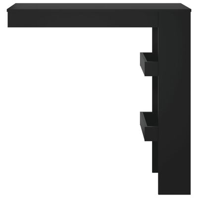 vidaXL Sieninis baro staliukas, juodas, 102x45x103,5cm, mediena
