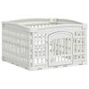 vidaXL 4 panelių &scaron;unų žaidimų buferis 60 x 60 x 38 cm Plastmasė Balta