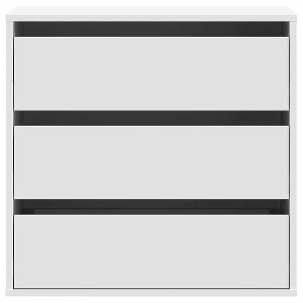 vidaXL Kampinė komoda su stalčiais, balta, 60x41x58cm, mediena