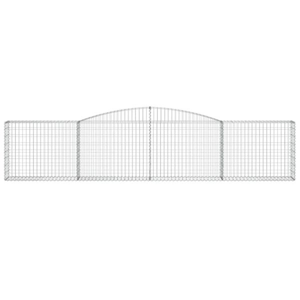 vidaXL Išlenkti gabiono krepšiai, 9vnt., 400x30x80/100cm, geležis