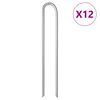 vidaXL Palapinės kai&scaron;čiai, 12vnt., 37cm, skersmuo 10mm, U forma