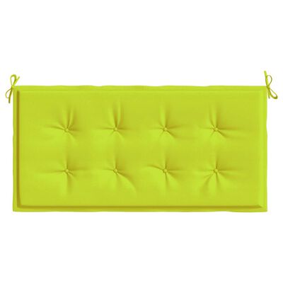 vidaXL Sodo suoliuko pagalvėlė, ryškiai žalia, 120x50x3cm, audinys