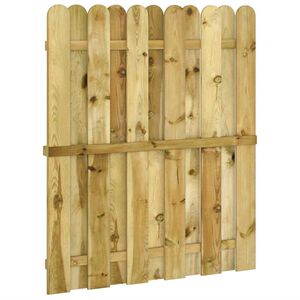 vidaXL Sodo vartai 100 x 125 cm Pu&scaron;ies medienos masyvas Žalia