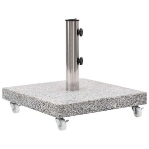 vidaXL Skėčio pagrindas, pilkos spalvos, granitas, 30kg, kvadratinis