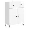 vidaXL Kabalas Itin blizgi balta 66 x 34,5 x 90 cm Apdirbta mediena