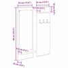 vidaXL Prikabinamas paltas su lentyna Senas medis 70 x 10 x 90 cm