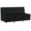 vidaXL Modulinis sofa vienetas be rankų 3 vnt. Juoda Dirbtinė oda