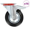 vidaXL Ratukai, 16vnt., 160mm, pasukami