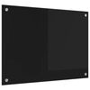 vidaXL Virtuvės atbraila Juoda 70 x 50 cm grūdintas stiklas