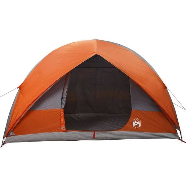 vidaXL Tunelinė palapinė Pilka ir oranžinė 500 x 348 x 200 cm tafta