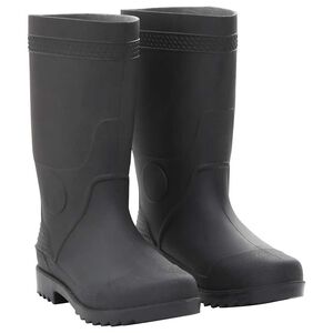 vidaXL Guminiai batai, juodos spalvos, PVC, 38 dydžio