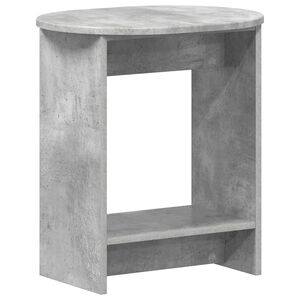 vidaXL &Scaron;oninis stalas Betono pilka 50 x 39,5 x 55 cm Apdirbta mediena