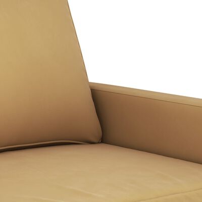 vidaXL Sofos komplektas su pagalvėlėmis, 2 dalių, rudas, aksomas