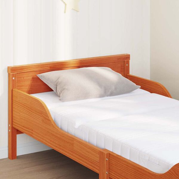 vidaXL Lovos rėmas su čiužiniu Ruda 80 x 200 cm Kietos pu&scaron;ies mediena