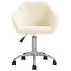 vidaXL Pasukama valgomojo kėdė, kreminės spalvos, audinys (330487)
