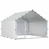 vidaXL Vi&scaron;tų coop su stogu Sidabrinė 200 x 200 x 150 cm