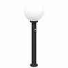 vidaXL Apsauginis stulpelis su jutikliu, 80 cm, juodas, IP44