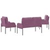 vidaXL Sofų komplektai 3 pcs Violetinė 115 x 56 x 80 cm fanera