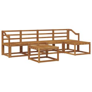 vidaXL Lauko sofos komplektas 6 pcs Natūrali