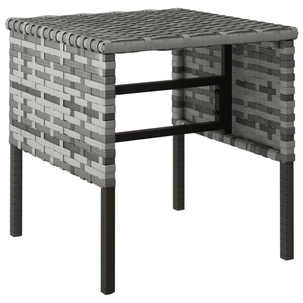 vidaXL Sodo pakojos su pagalvėlėmis, 4vnt., pilkos, poliratanas