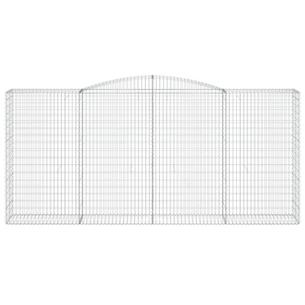 vidaXL Išlenkti gabiono krepšiai, 9vnt., 400x50x180/200cm, geležis