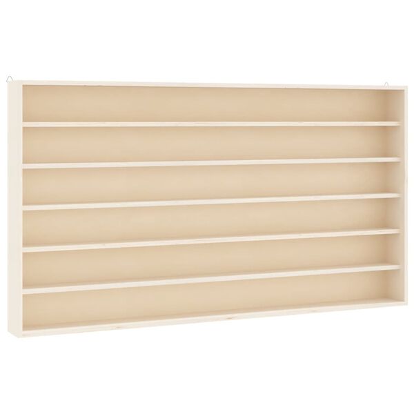 vidaXL medinis kolektoriaus vitrinas su 6 lentynomis, 80x8,5x55 cm