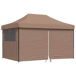 vidaXL &Scaron;ventės palapinė 292 x 440 x 315 cm Ruda Oksfordo audinys